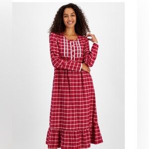 NWT Charter Club red plaid flannel nitegown.